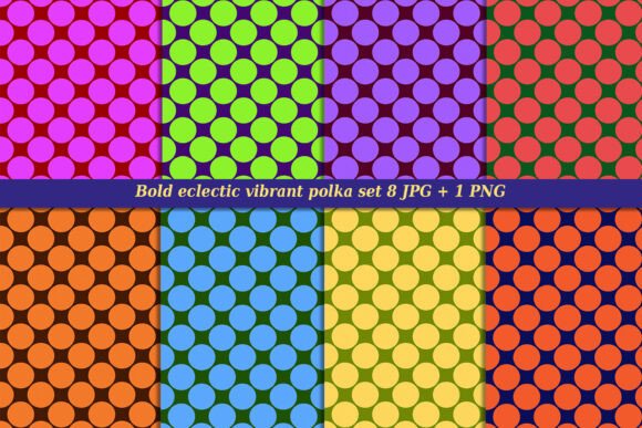 Download Bold Eclectic Vibrant Polka Set - Premium Bundle
