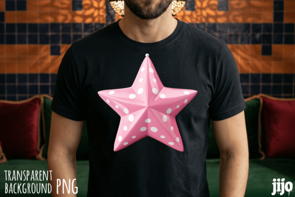 Download Star Pink Polka Pattern PNG - Premium Resources